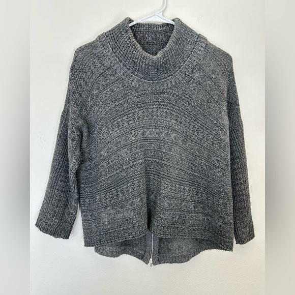 THEORY Size S Sal B Woodstock‎ Turtle Neck Sweater Gray EUC Wool Blend - Picture 1 of 12